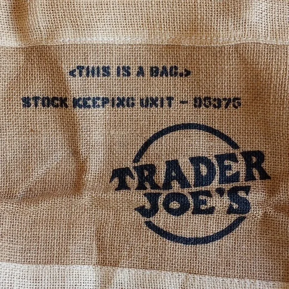 *50off3* 2 Shopping Tote Bags Trader Joe's Mini Burlap Vanity Fair - Picture 2 of 13